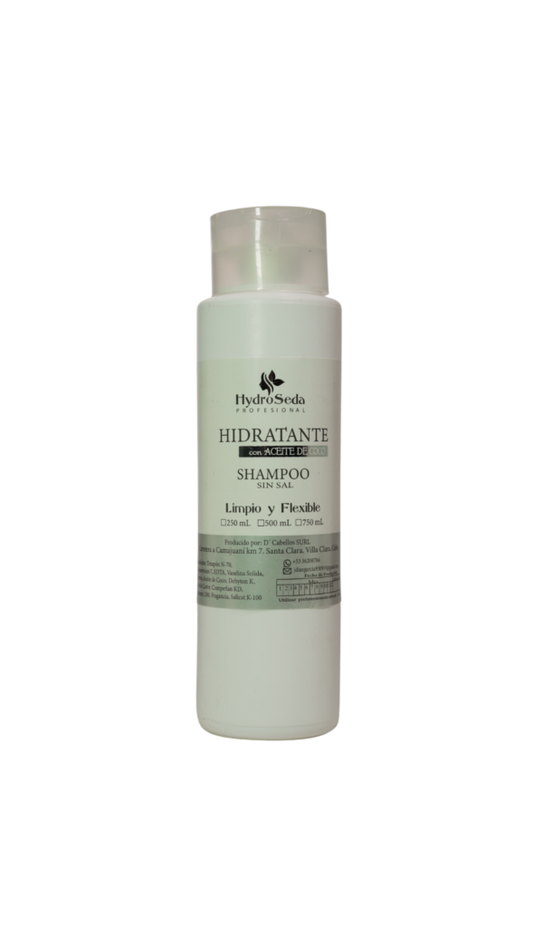 Shampoo sin Sal HydroSeda Hidratante Con Aceite de Coco 500ml